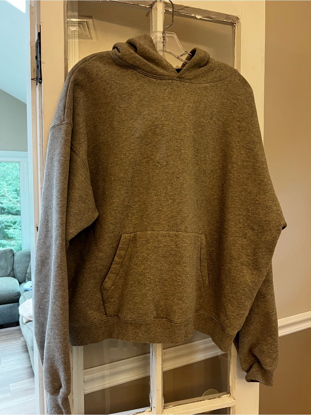 Essentials Men's Crewneck Hoodie in Gray